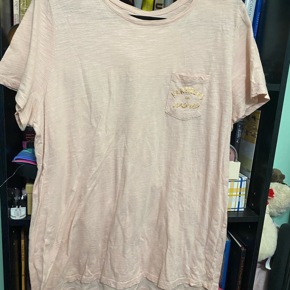 Lane Bryant Partners in Wine Pink Cotton Top